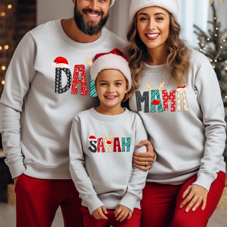 Custom Christmas Matching Family Sweatshirts to Create a Truly Special Xmas Gift