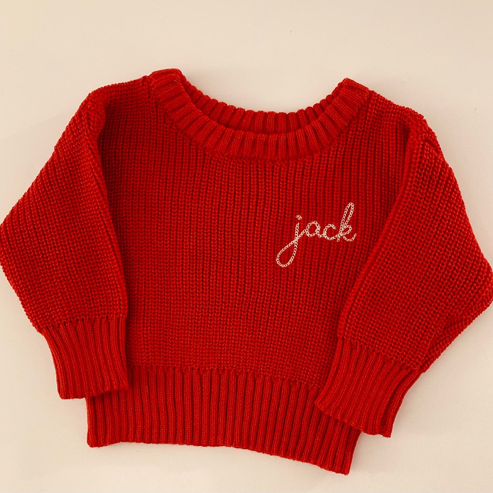 Personalized Baby Toddler Embroidered Name Sweater