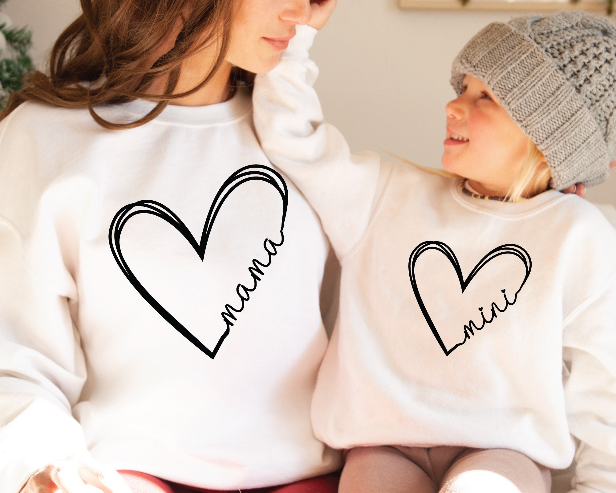 Matching Mama and Mini Sweatshirts Mama Sweatshirt Mother Daughter Sweaters