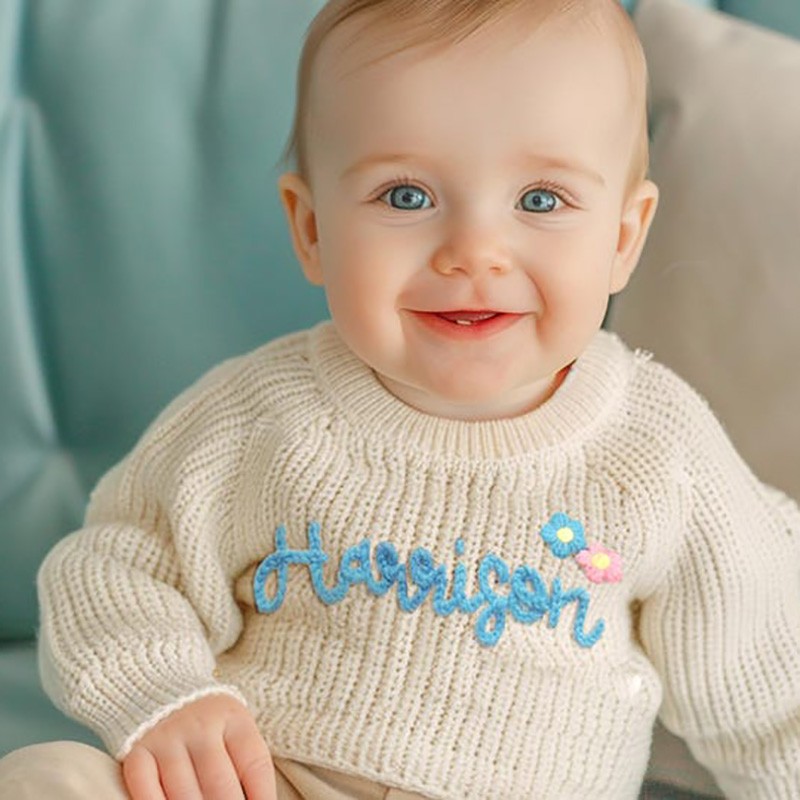 Custom Embroidered Baby Sweatshirt Christmas Gift for Baby