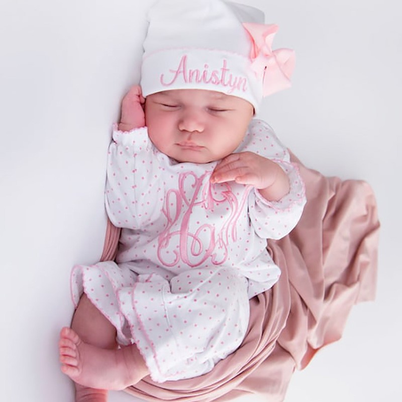 Personalised Baby Girl Coming Home Monogrammed Ruffle Romper