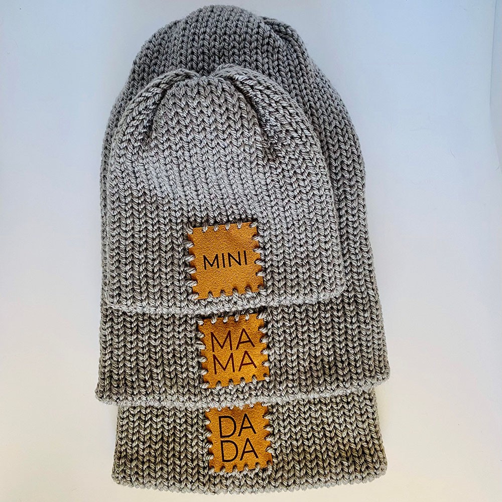 Personalized Family Beanies Set DADA MAMA and MINI