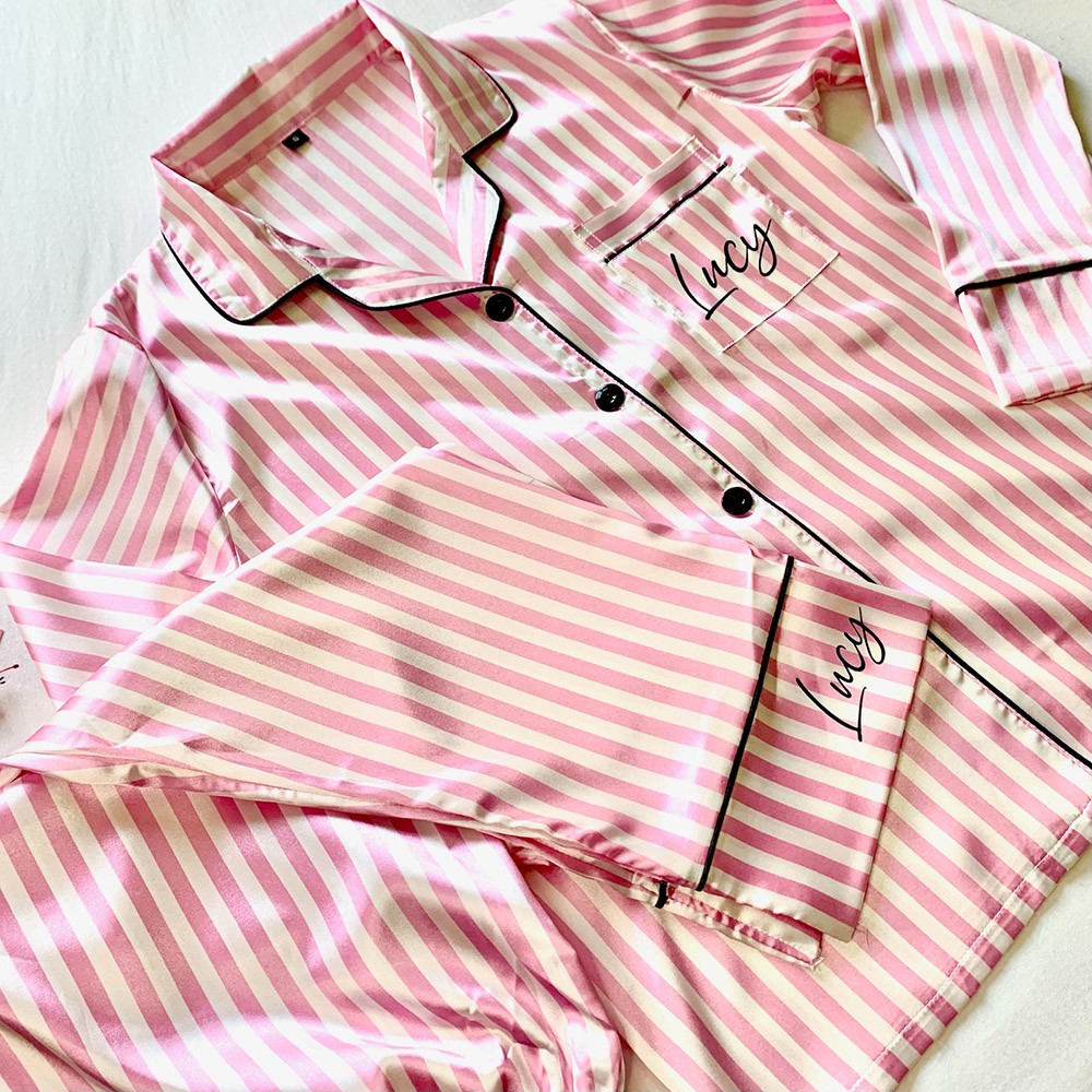 Personalised Bridal Party Pajamas Bridesmaid Proposal Bachelorette Party Gift