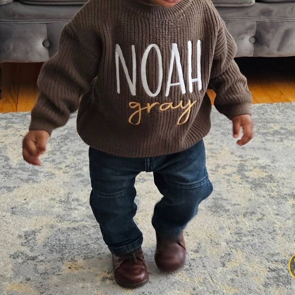 Personalized Embroidered Baby and Toddler Sweater