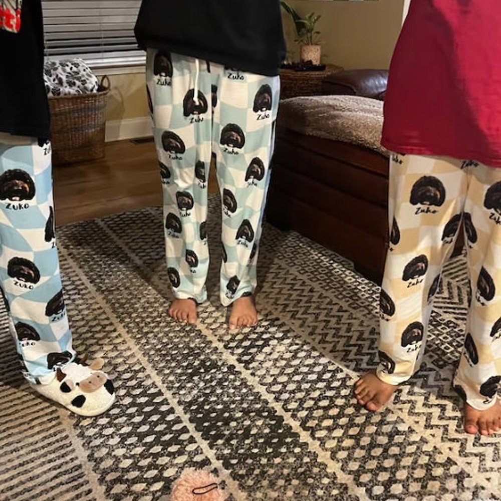 Personalised Checkerboard Pajamas with Face Custom Face Pajamas