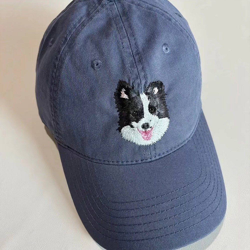 Custom Embroidered Pet Hat with Pet Photo